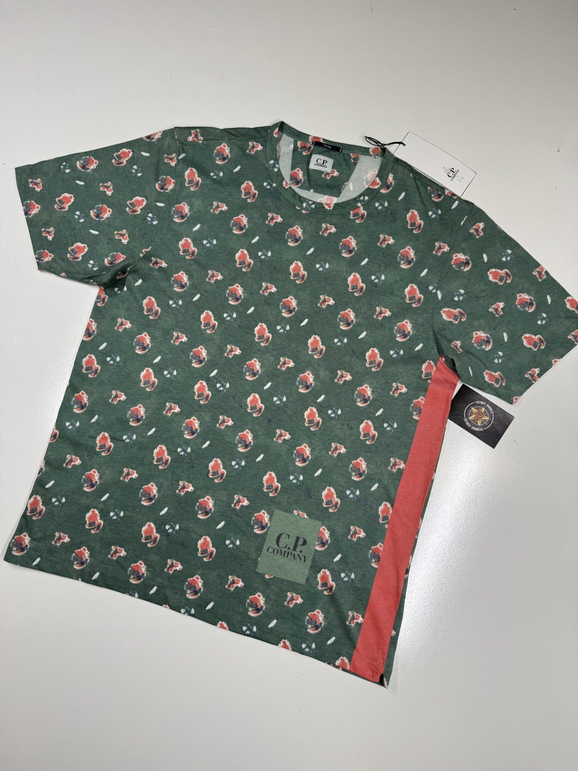 img_8945-2 CP company 281A tacting piquet T-shirt in all Over sponged print - Slim fit - Image 1