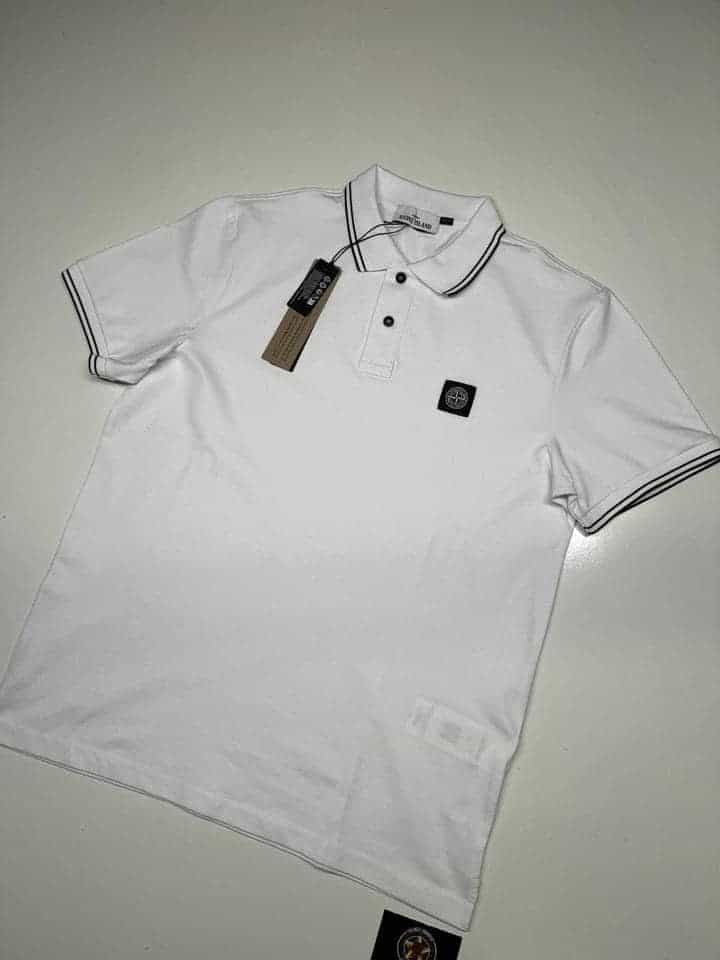 430096935_290332684095049_9012555739684886945_n Stone Island 2SC18 Polo Shirt in White - Image 1