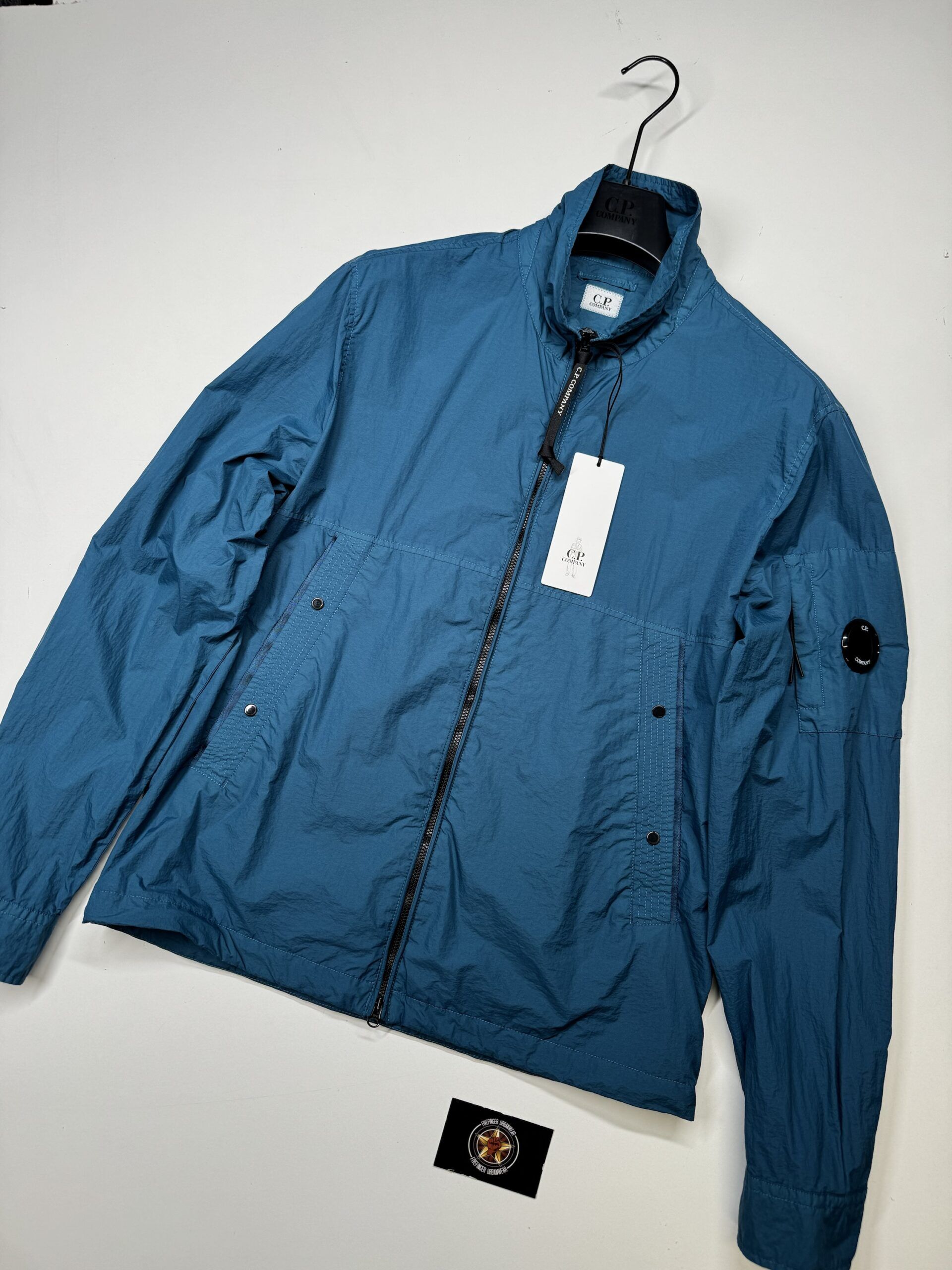 img_4072 CP Company 110A Taylon - L zip overshirt in Petrol Blue - Image 1