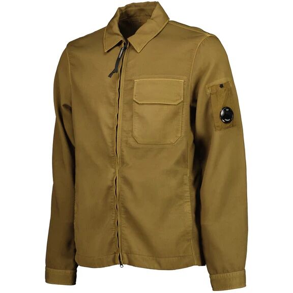 C.P COMPANY 256A Nylon Doube Weave Overshirt in vintage khaki - Image 1