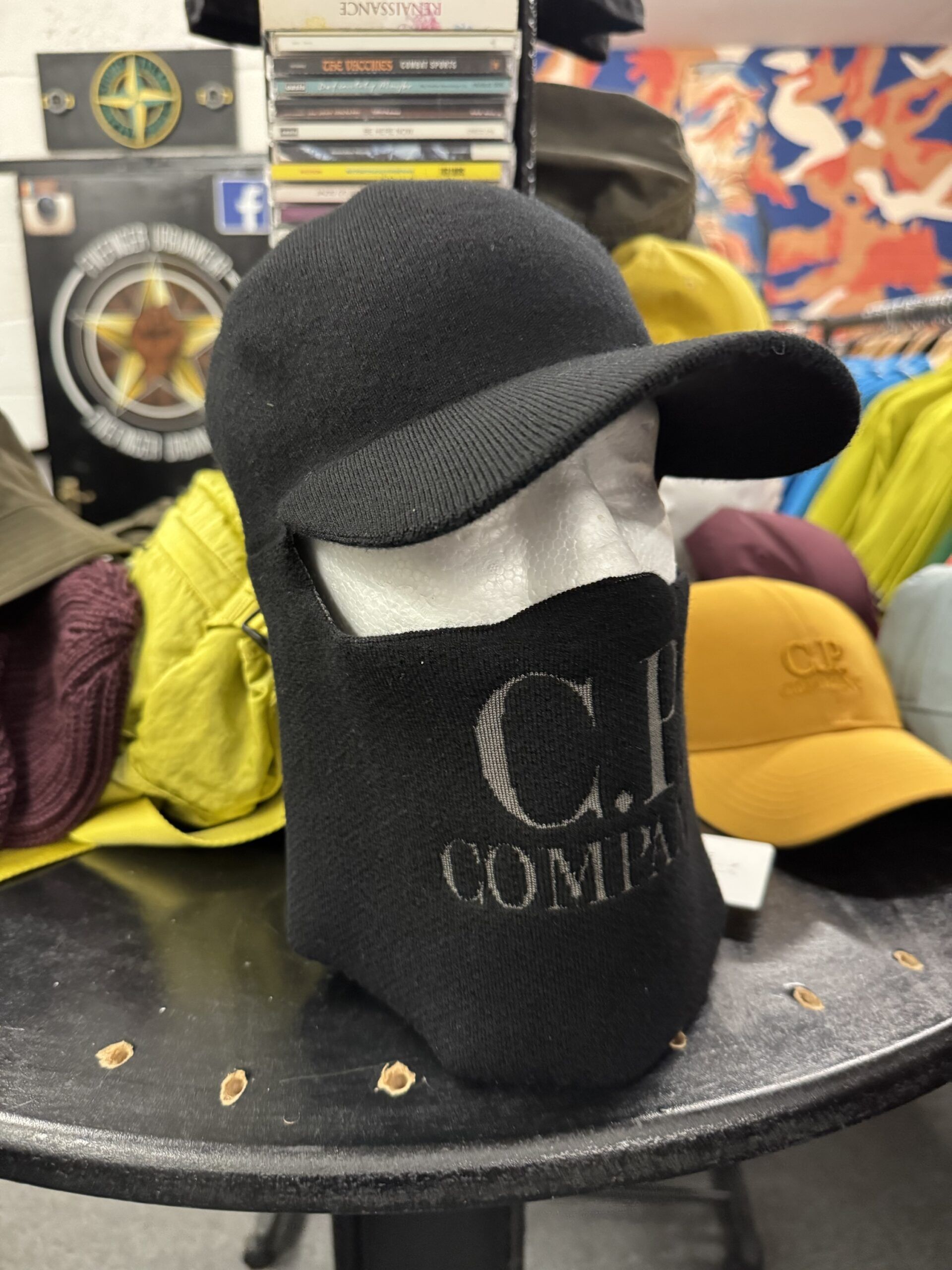 CP Company 298A knit cap + face covering in extrafine merino wool - Image 1