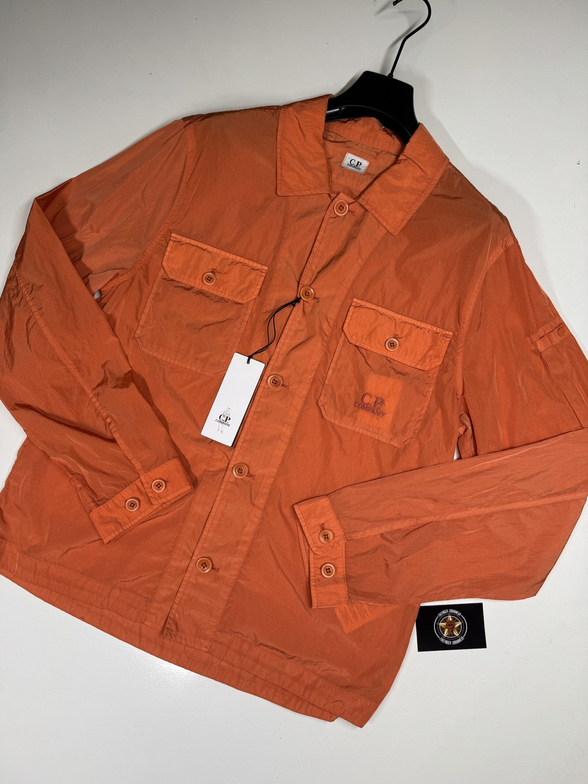 img_6657 C.P. COMPANY 106A Chrome-R Overshirt in Orange - Image 1
