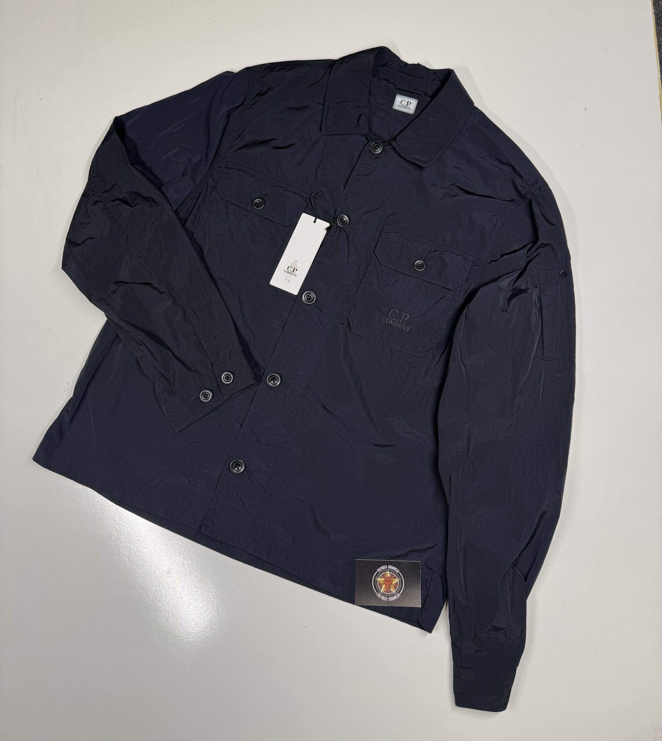 img_6831 C.P. COMPANY 106A Chrome-R Overshirt in Navy / 888 - Image 1