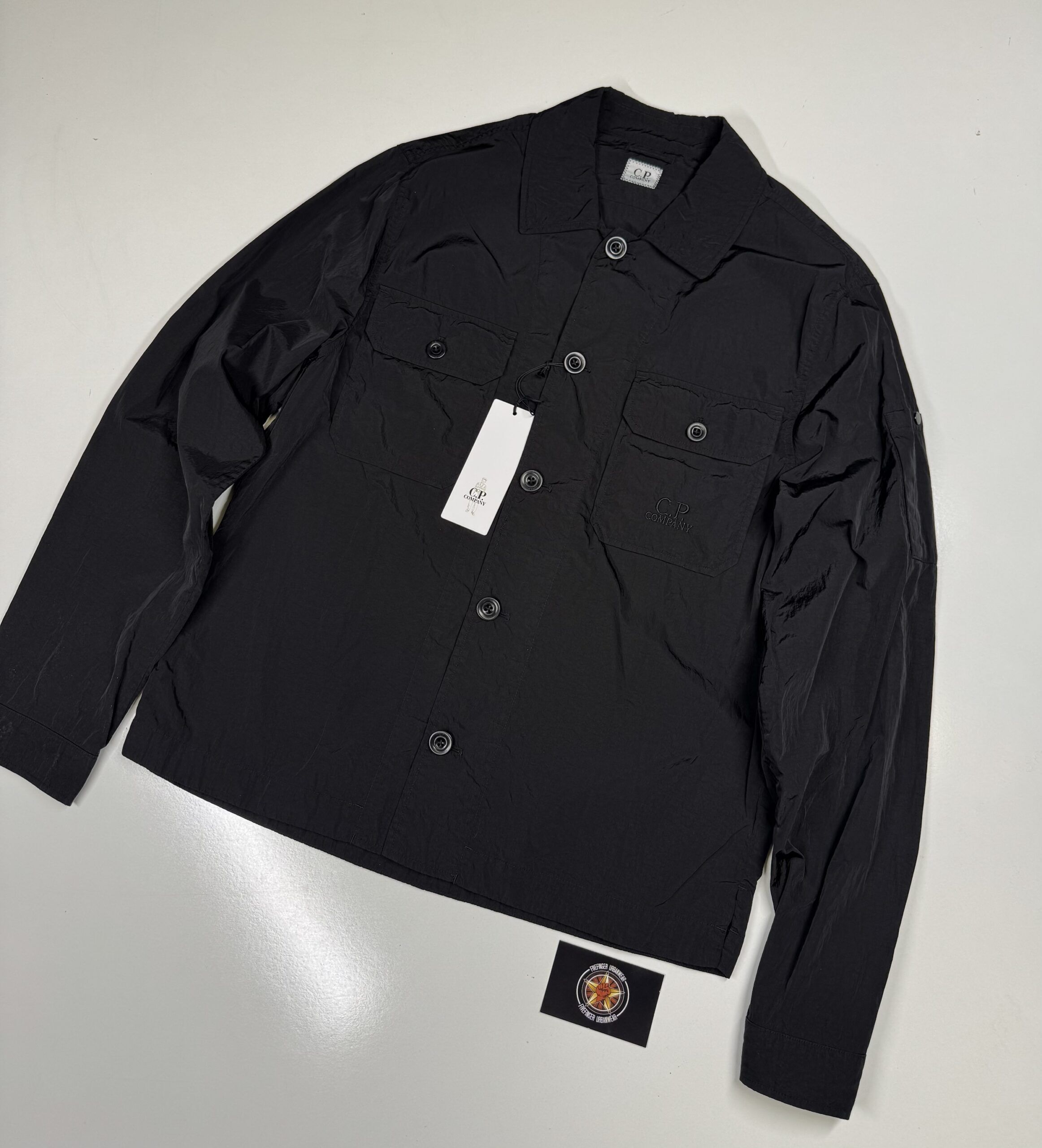 C.P. COMPANY 106A Chrome-R Overshirt in silver grey - Image 1