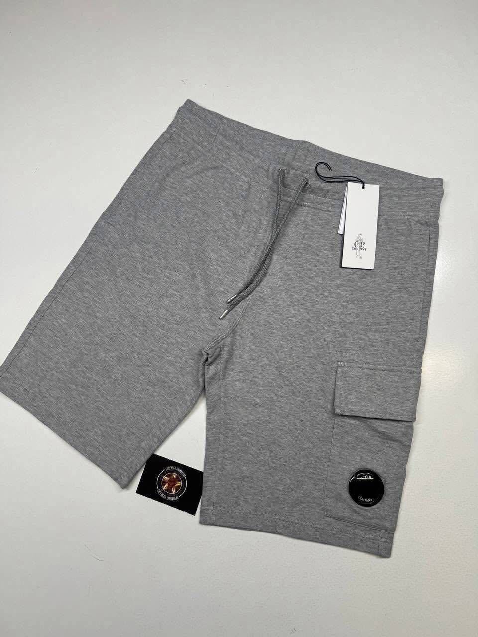 CP Company Light Fleece Cargo Lens Shorts. Lt grey / M93 - Image 1