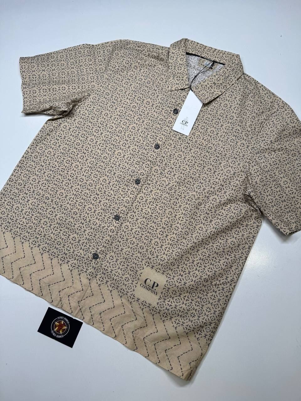 C.P. Company baja-print cotton shirt - Pistachio - Image 1