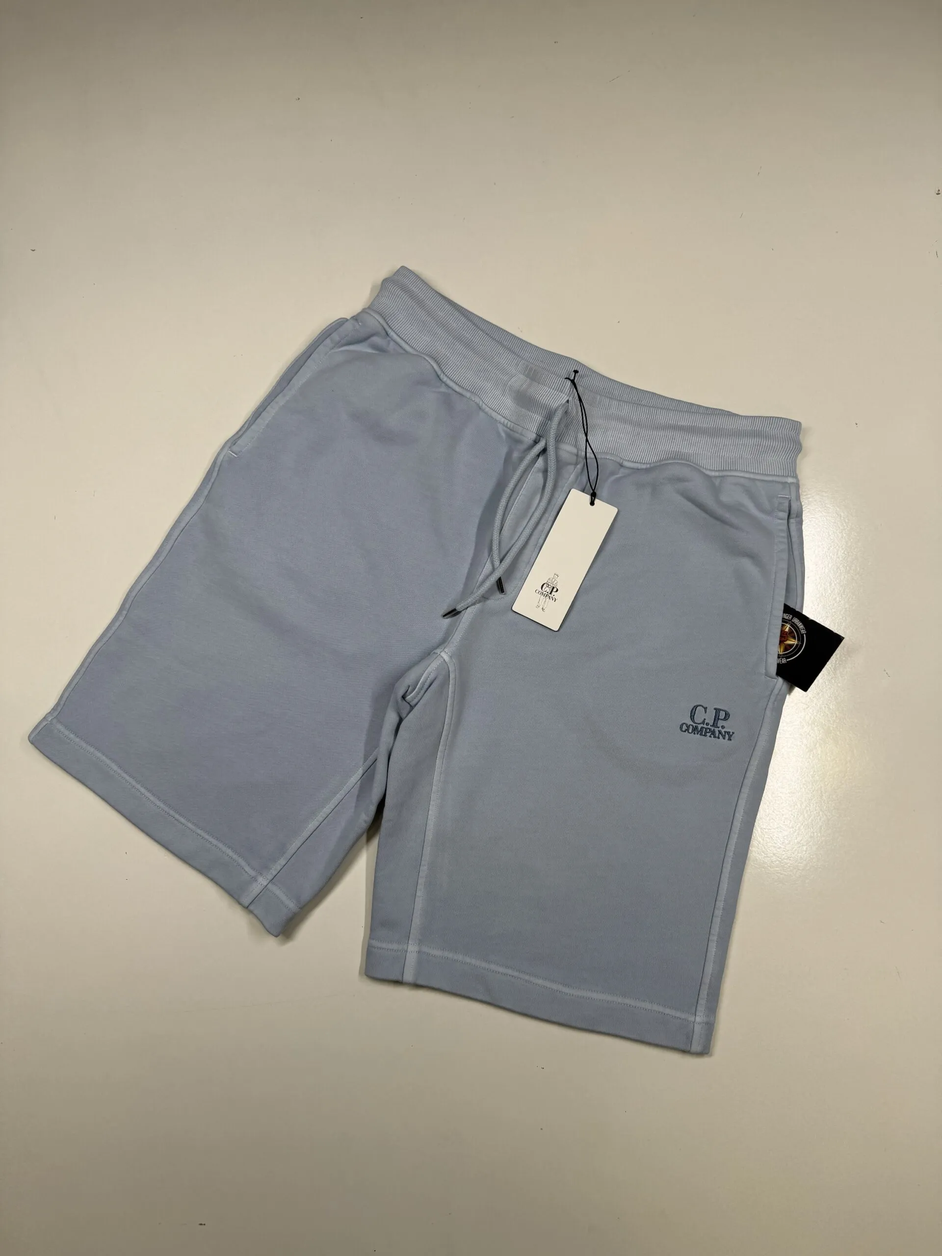 CP Company 101B Bermuda shorts in Cotton  diagonal fleece - Blue / 814 - Image 1