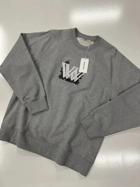 WOOD WOOD Hester Ornate sweatshirt in Grey - Image 1