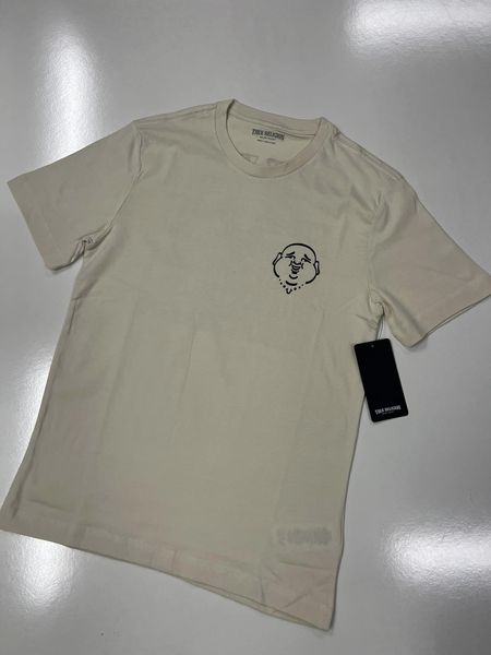 378309284_173169742478011_8127162864906613395_n True Religion logo budda T-shirt in eggshell - XS / p2p 18.5” - Image 1
