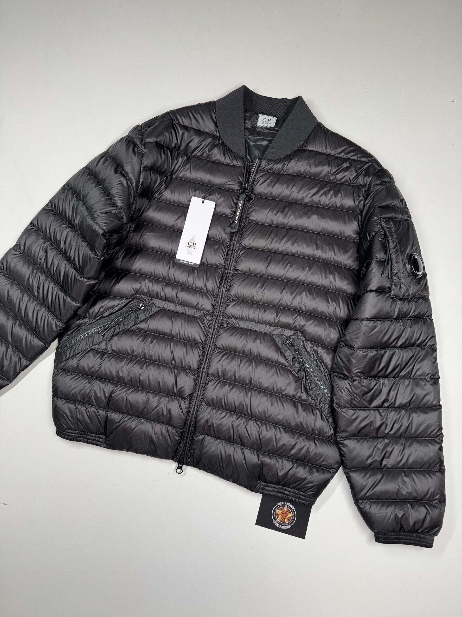 img_2099-2 CP Company 202aa DD Shell Down Bomber Jacket. - Black - Image 1