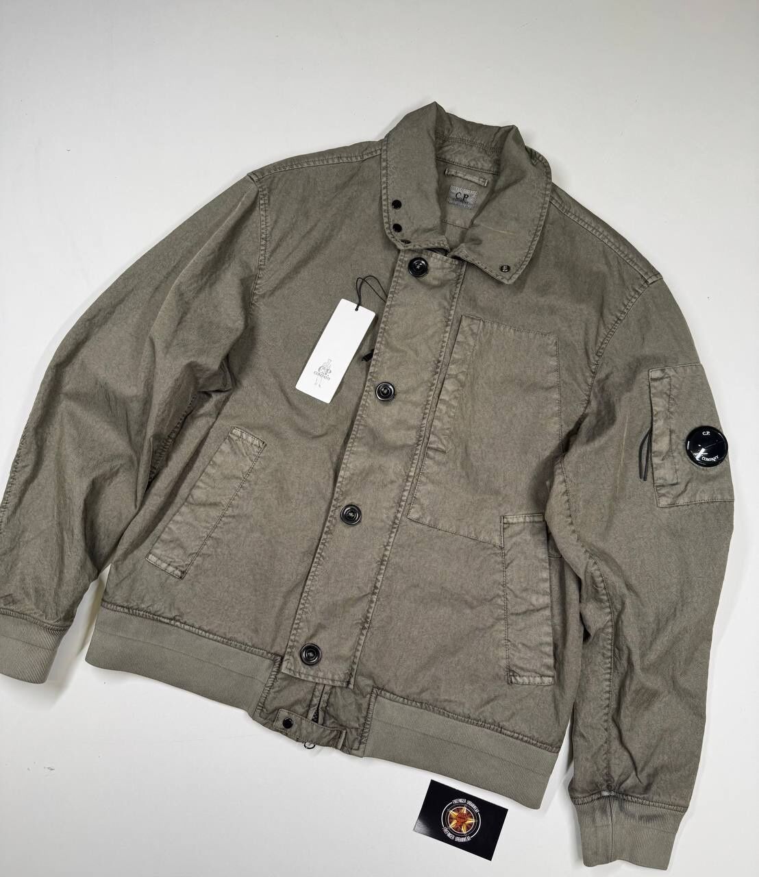 img_2872 C.P. Company 073A PANAMA -R pigment Dyed Jacket in Green - Large / P2P 23” - Image 1