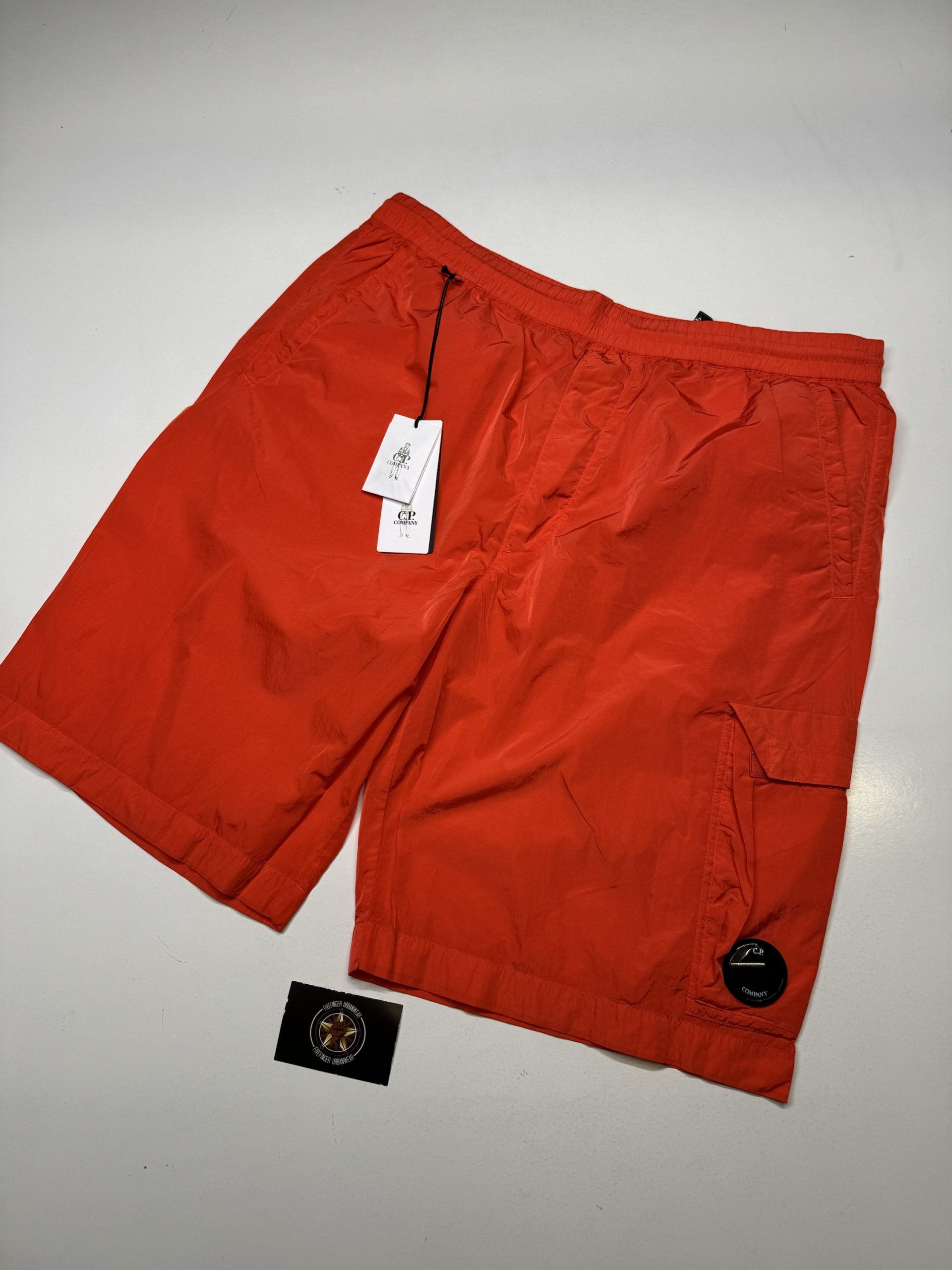 CP COMPANY 041A Chrome-R Cargo Shorts in Orange - Image 1