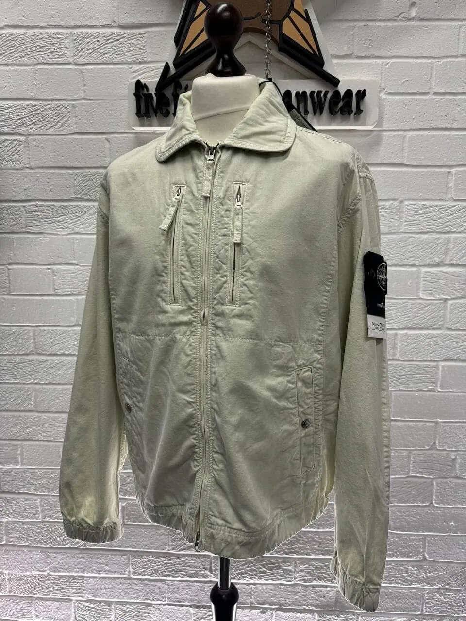 Stone Island 431T1 PANAMA TINTO TERRA PISTACHIO JACKET. Large