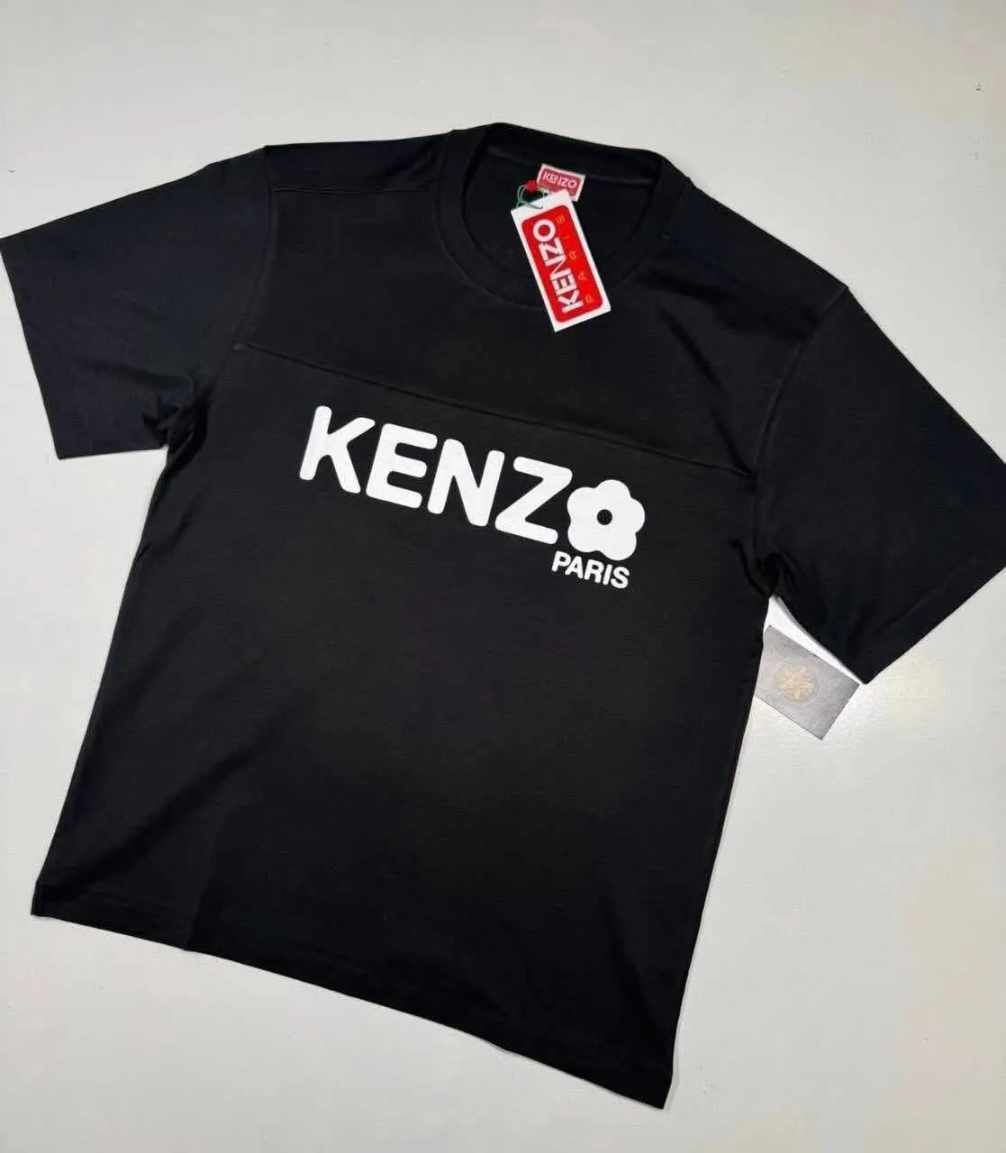 Kenzo Boke Flower 2.0 Logo Reg  Fit T-Shirt 5TS409 4SG - Black - Image 1