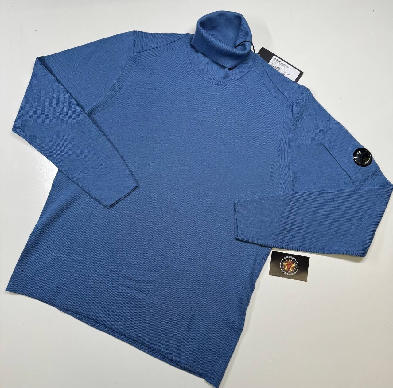 img_4819 C.P. Company 237A Turtleneck Re-Wool pull over in Blue - Size 54 / XXL / P2P 23” - Image 1