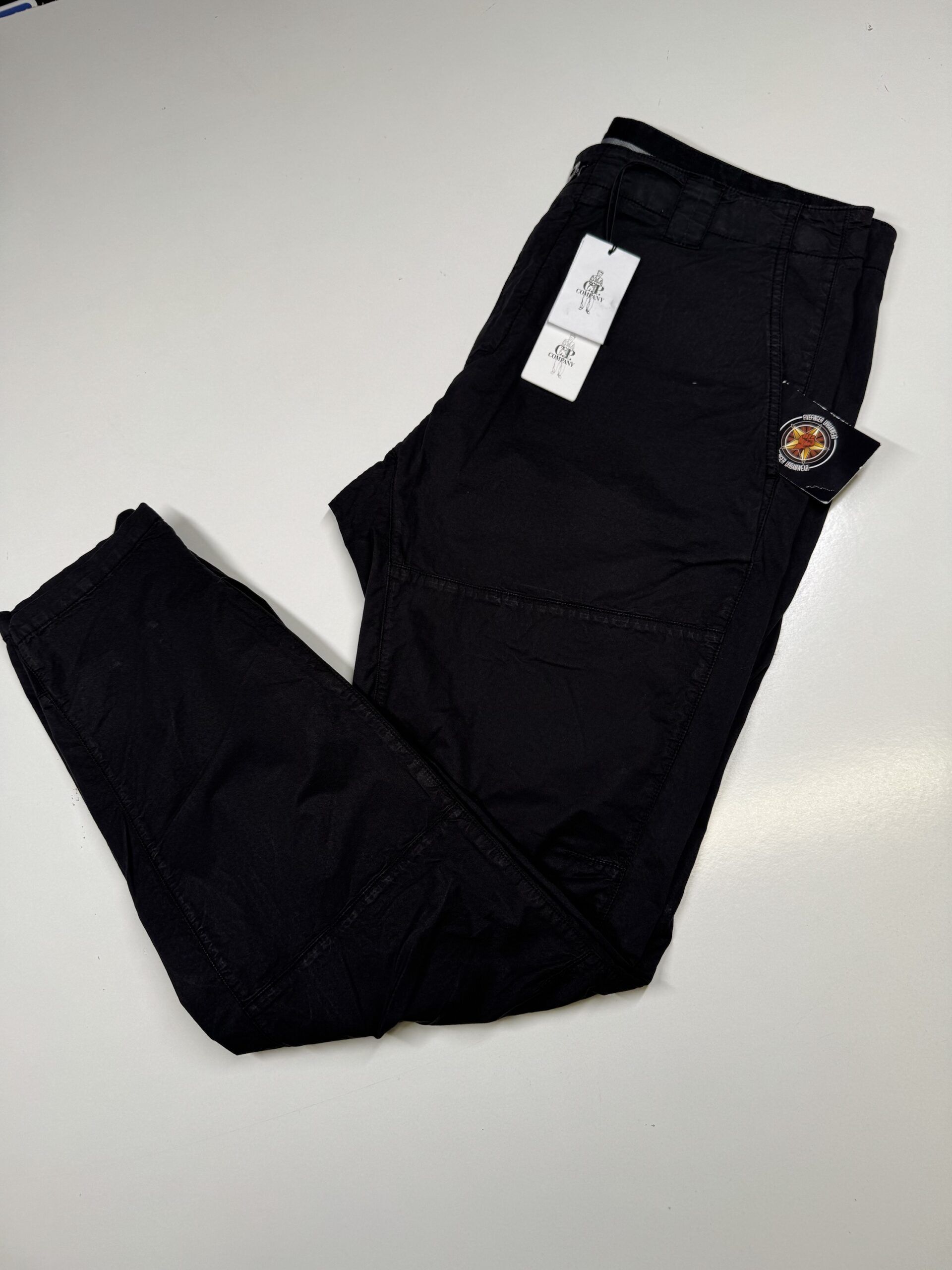 CP Company 296A Cargo Pants in Twill Stretch. - Black / 999 - Image 1