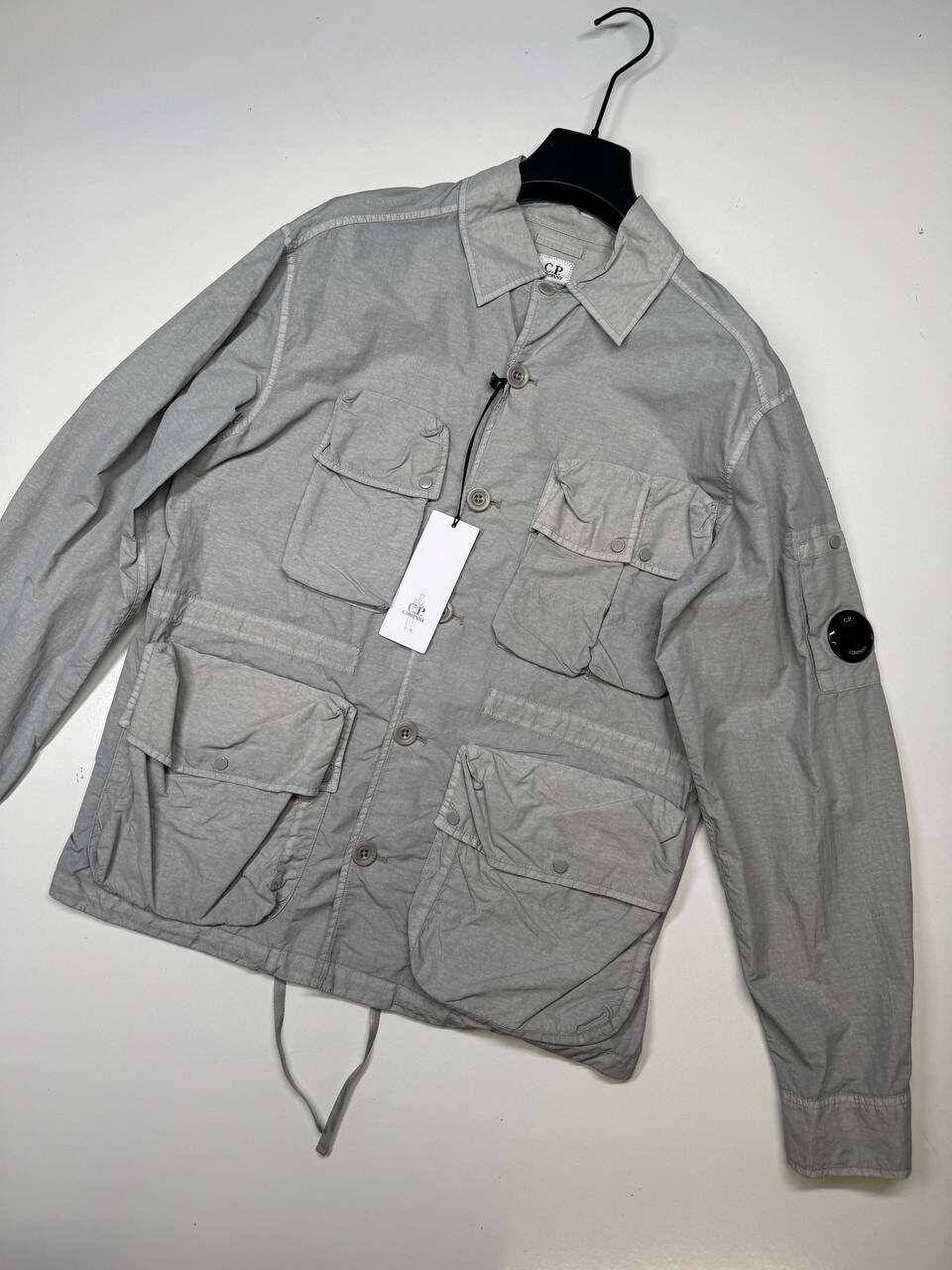 CP Company Flatt Nylon overshirt in Drissle Grey  - XS / p2p 20.5” - Image 1