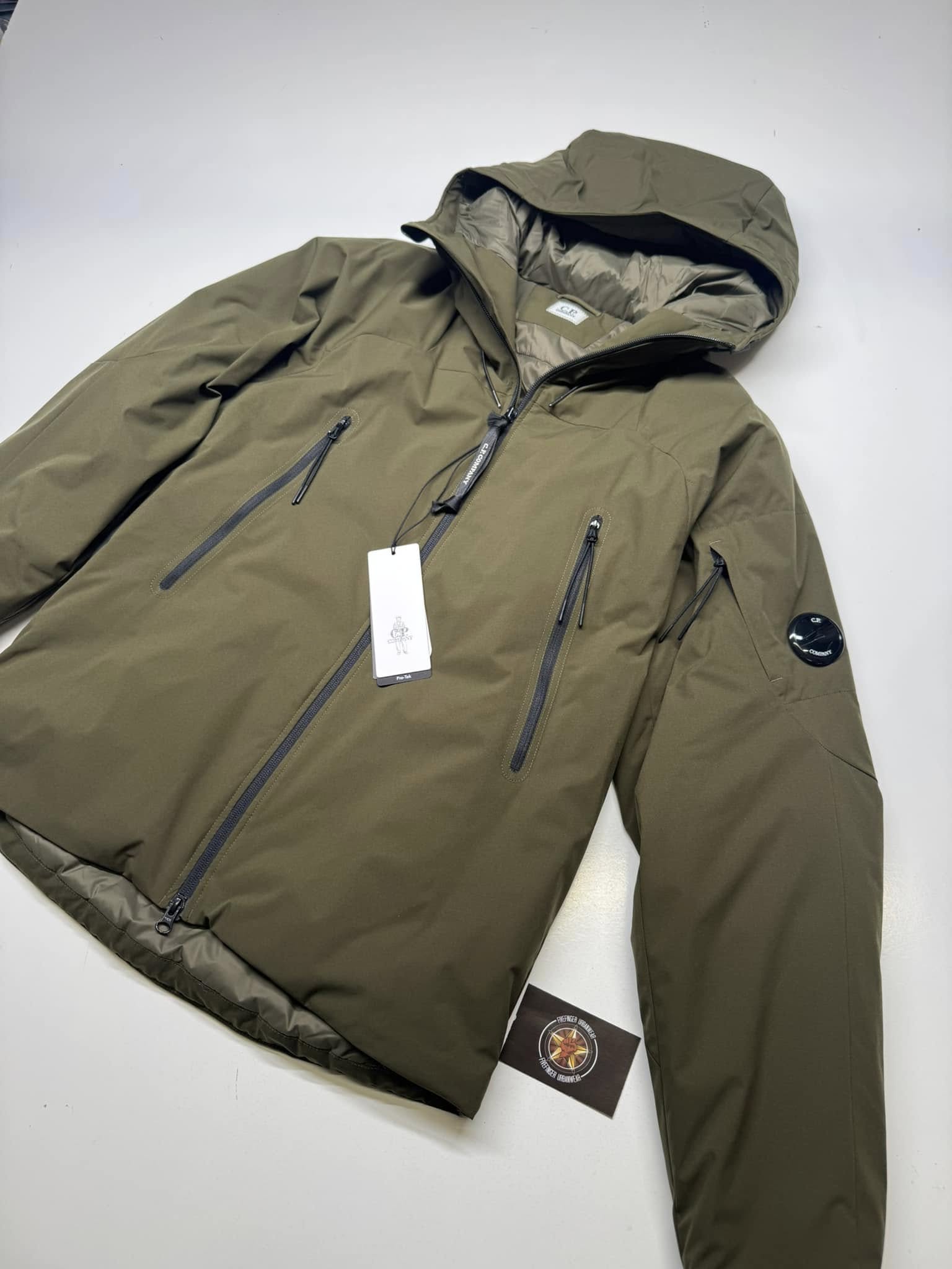 C.P. COMPANY Pro-Tek Hooded Primaloft Padded Jacket in Green