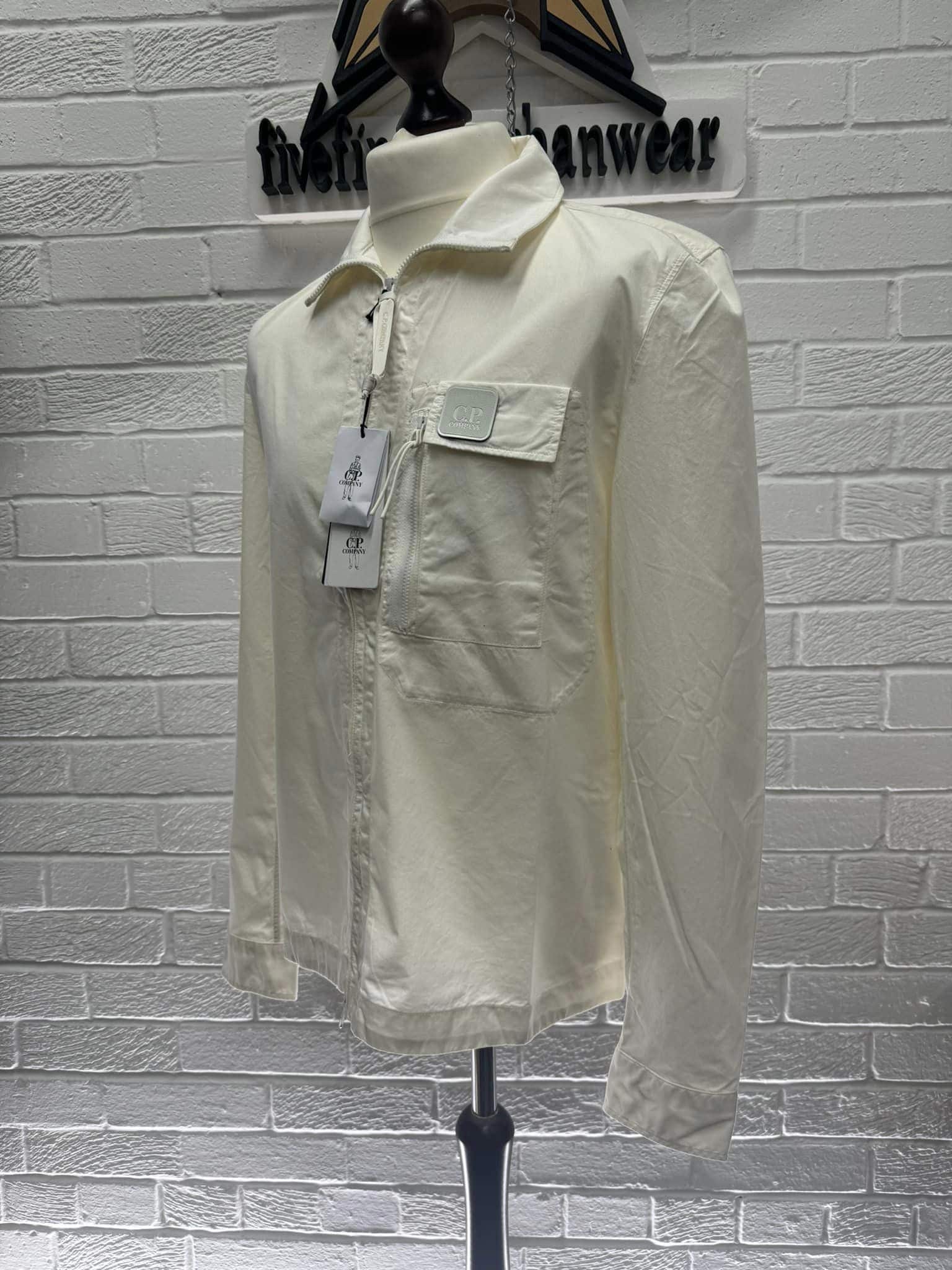 C.P. Company Gabardine metropolis overshirt -White - Image 1