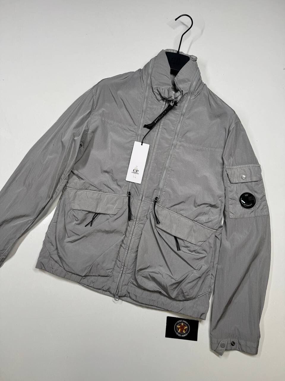 CP COMPANY 012A Chrome R Bomber Jacket in Grey - Image 1
