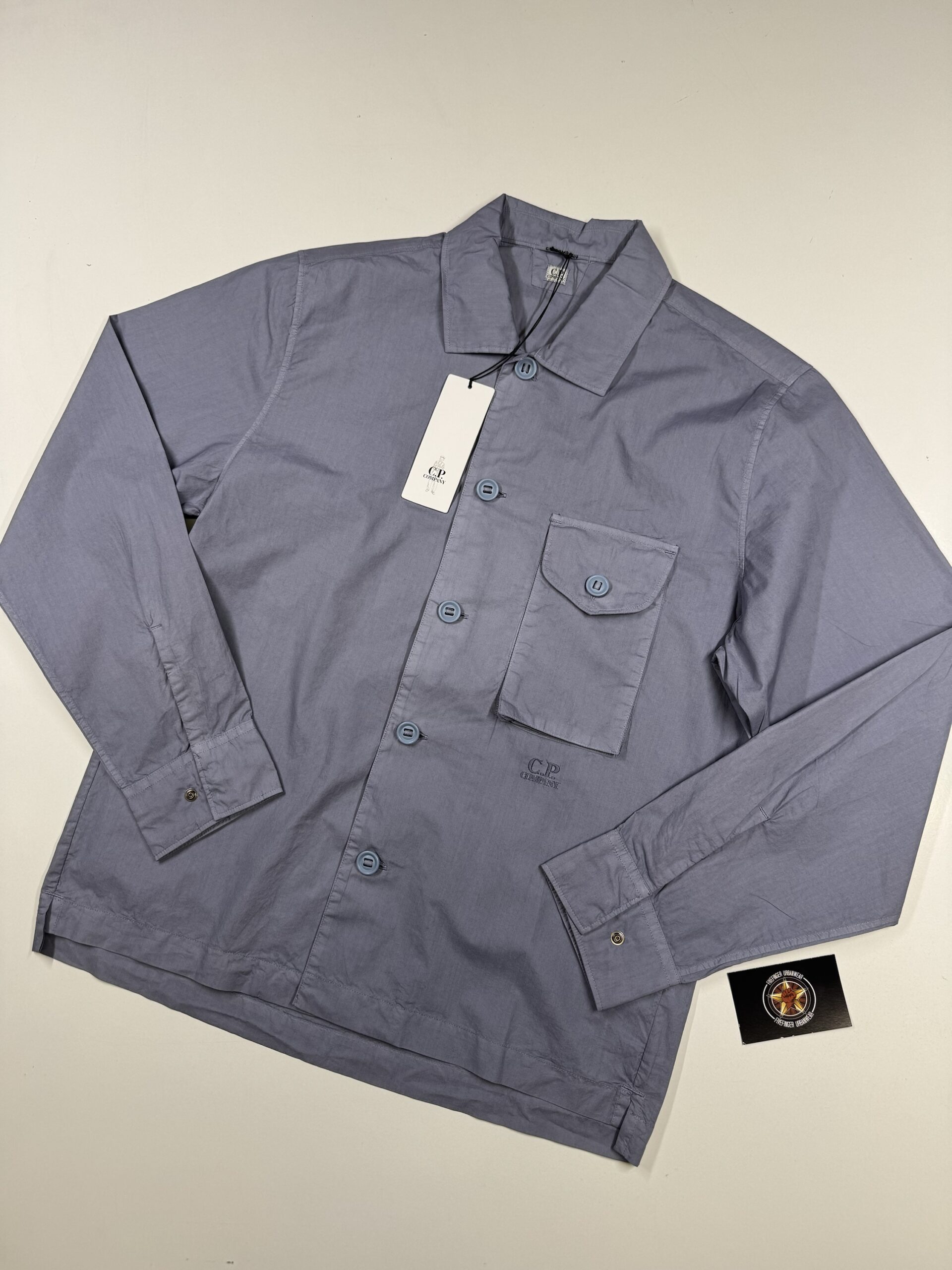 CP COMPANY 235A  popeline pocket long sleeve shirt  in Lavender - Large / p2p 22.5” - Image 1