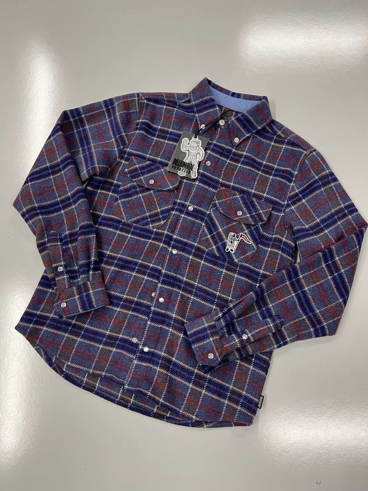 Billionaire Boys Club check Shirt in purple - XS.     / p2p 19.5” - Image 1