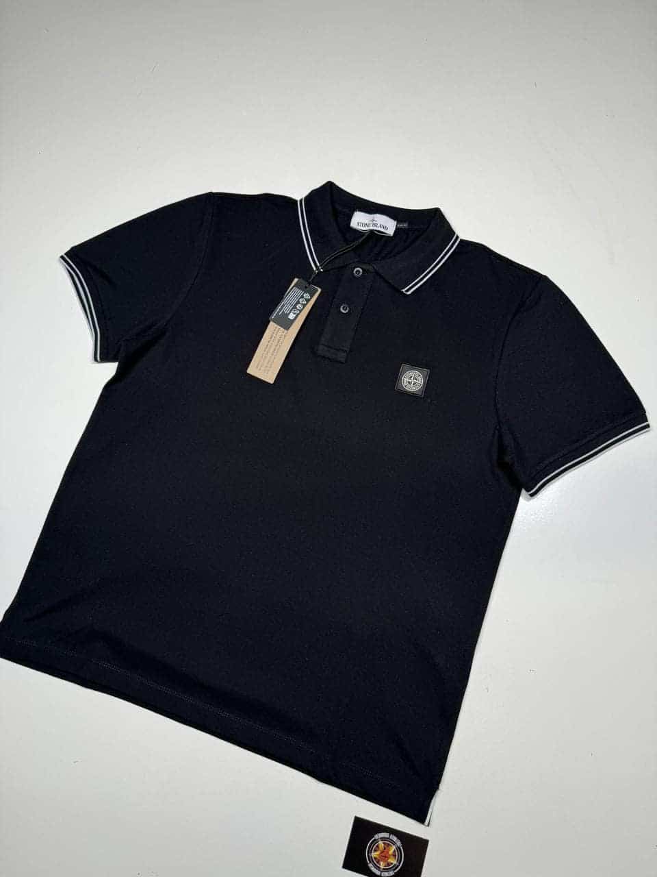 431017845_290332530761731_3838409738725088619_n Stone Island 2SC18 Polo Shirt in Black - Image 1