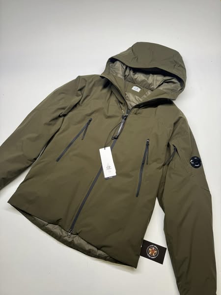 C.P. COMPANY Pro-Tek Hooded Primaloft Padded Jacket in Green - Image 1