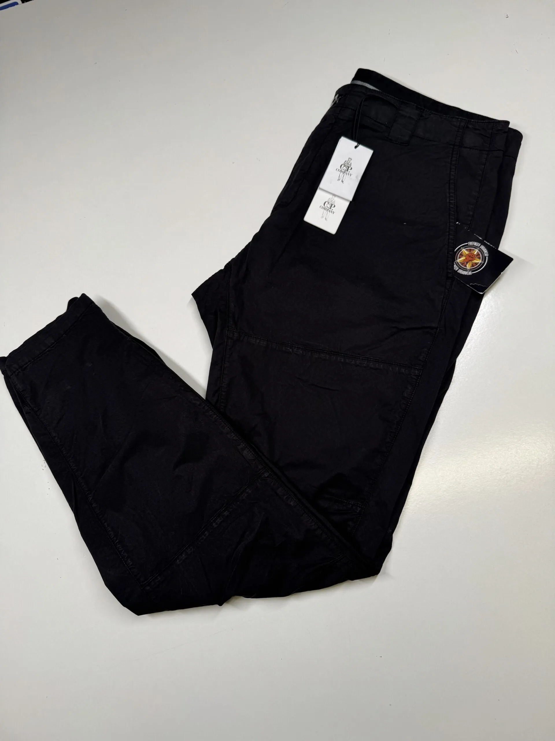 CP Company 296A Cargo Pants in Twill Stretch. - Black / 999 - Image 1