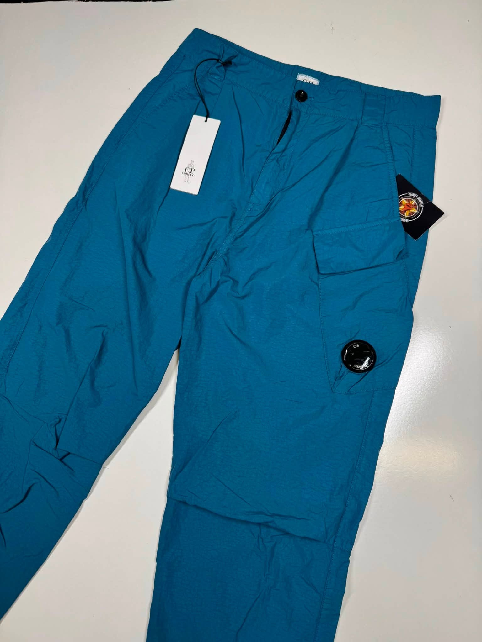 CP company 069A reg fit cargo Pants  in Flatt Nylon       Colour - Ink Blue / 848 - Image 1