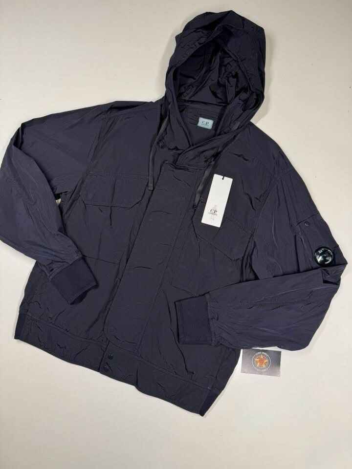 CP COMPANY 011A Chrome - R Hooded Jacket in navy / 888    -    Medium / 22.5” P2P - Image 1