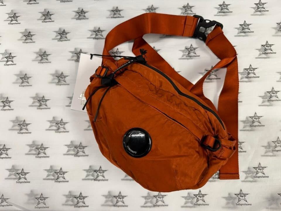 Cp Company cross bag in nylon B.  Colour - Pumkin Orange - Image 1