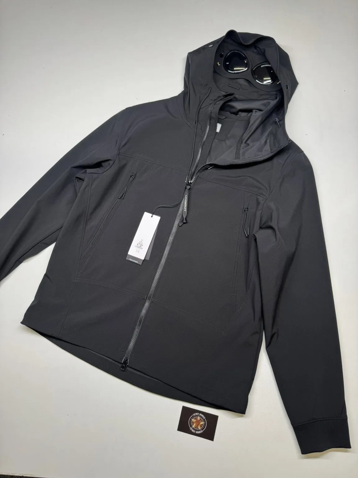 【定価9万】CPCompany SHELL-R ゴーグルジャケット ブラック CP Company 002A C.P. Shell-R Goggle Jacket in Black - Fivefinger