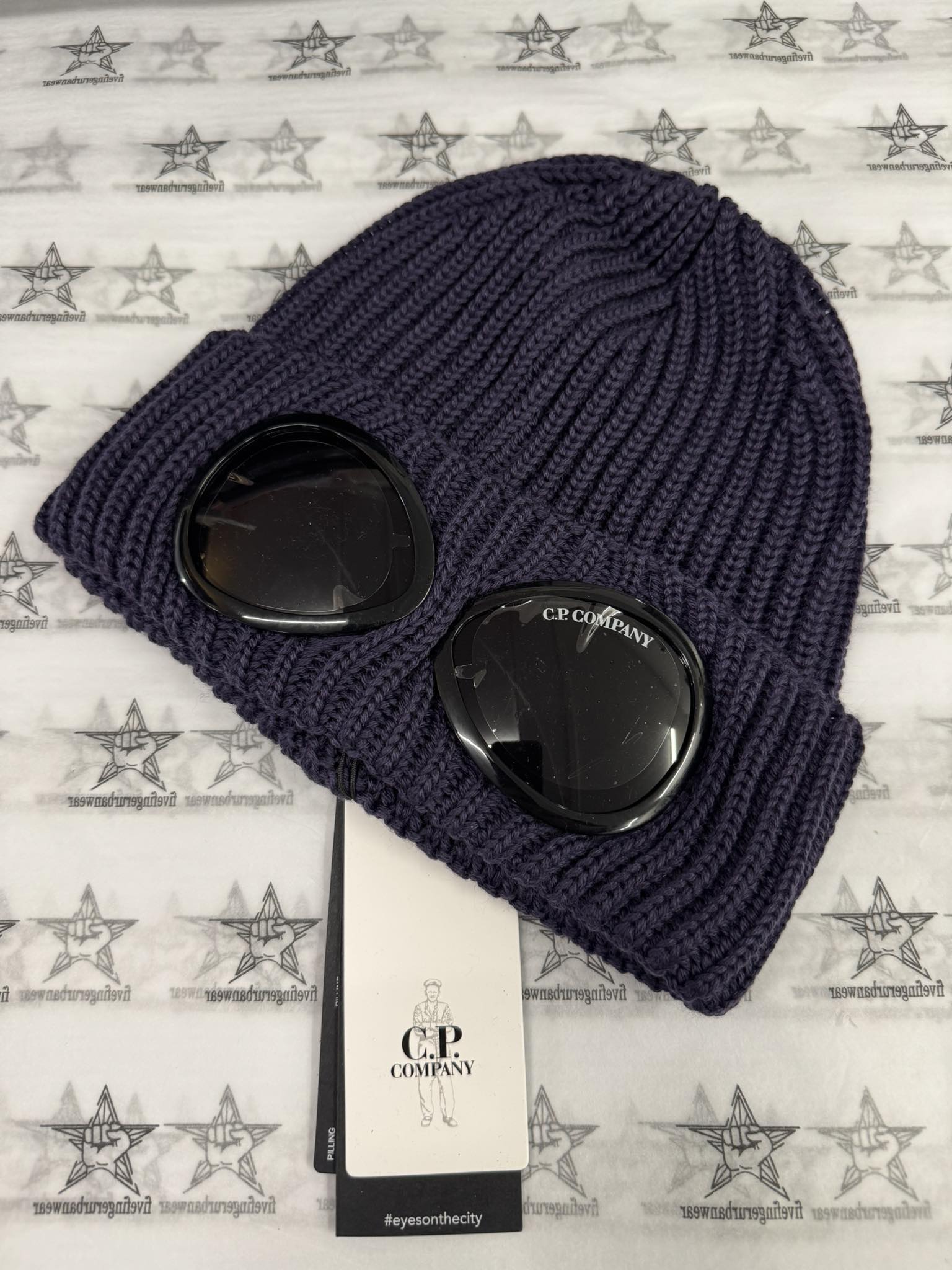 542761542_698989459896034_7108489673929956495_n CP Company Chunky Goggle Beanie In Purple 799 - Image 1
