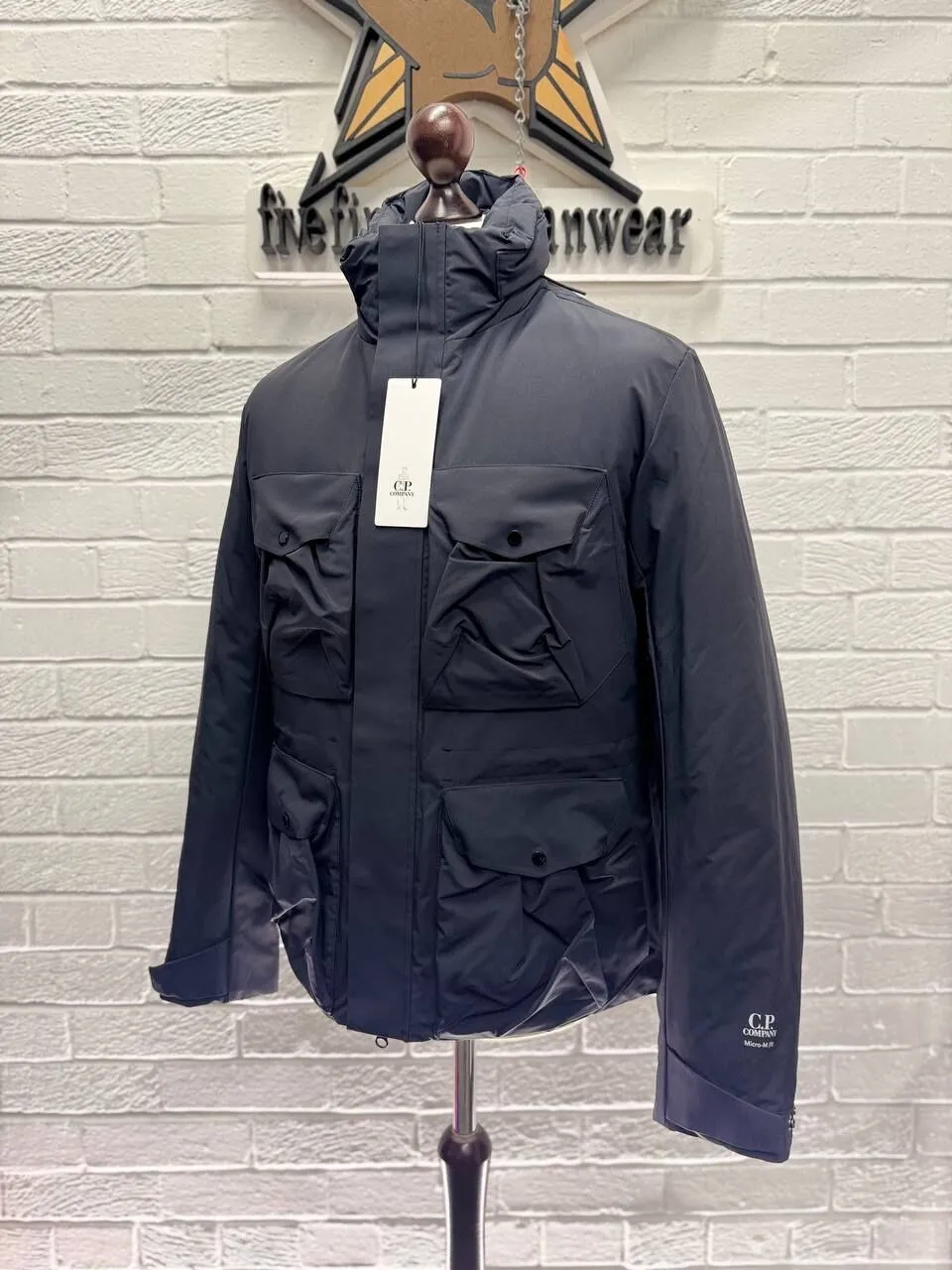 CP Company 220A  Micro-M Down Field Jacket in Black / 999 - Image 1