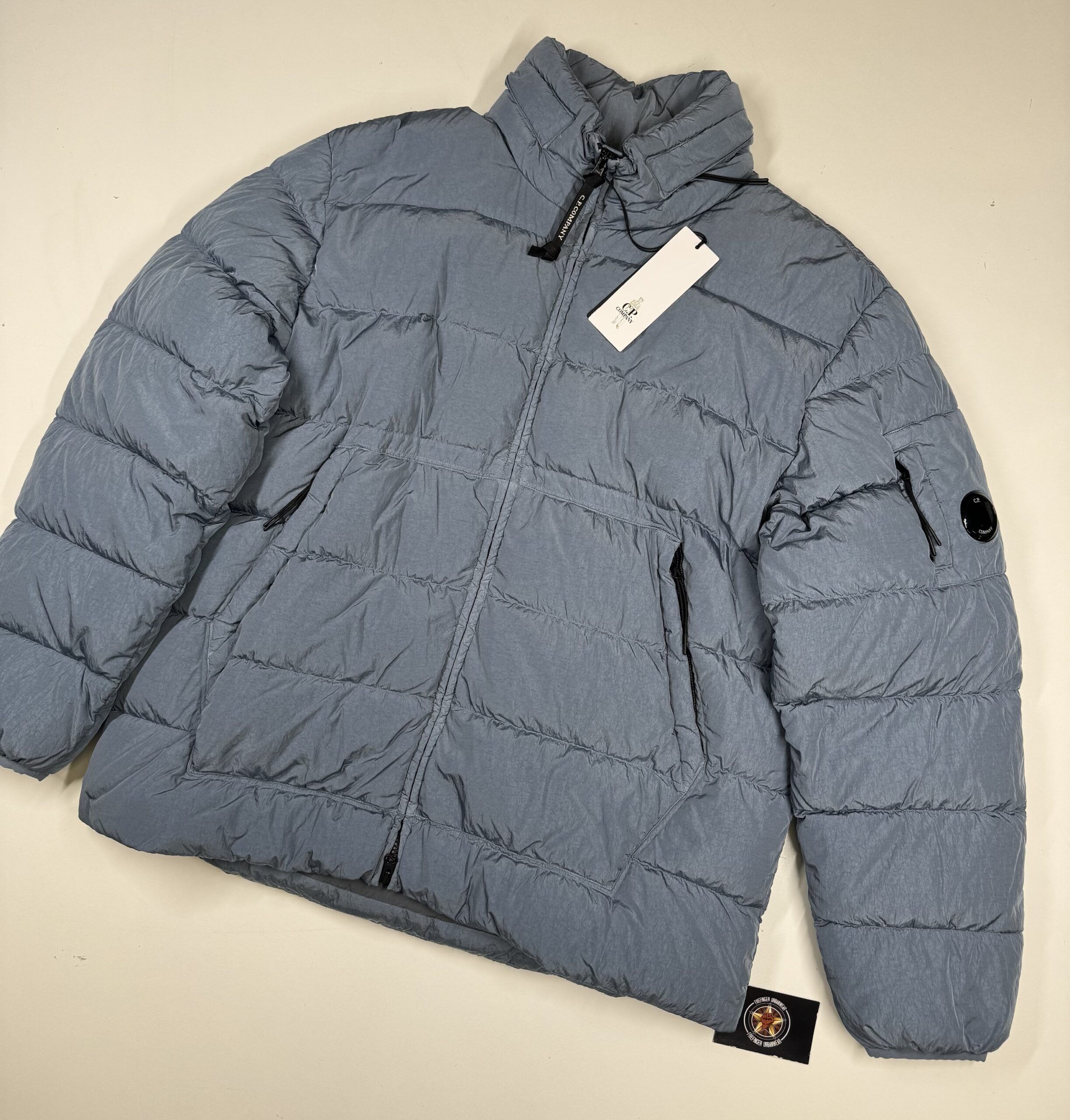 img_0314 CP COMPANY 016A Chrome R Down Jacket in Blue - XXL / 26” P2P - Image 1