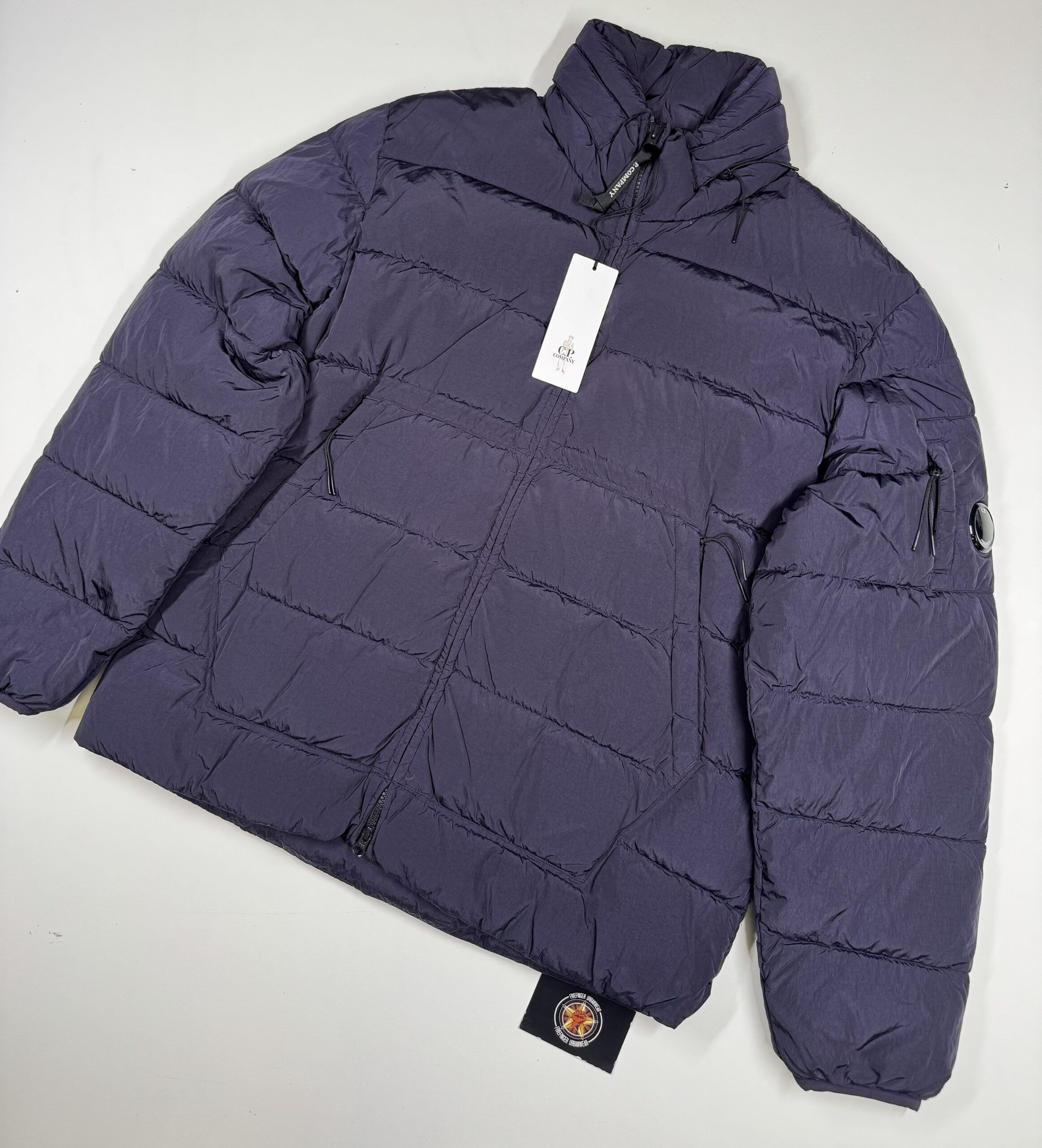 img_0323 CP COMPANY 016A Chrome R Down Jacket in Potent Purple - XL / 25” P2P - Image 1