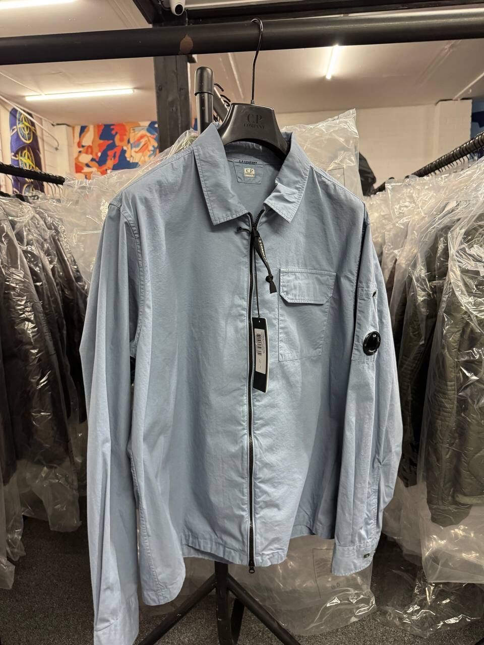 CP COMPANY 124A Gabardine overshirt In Blue - Image 1