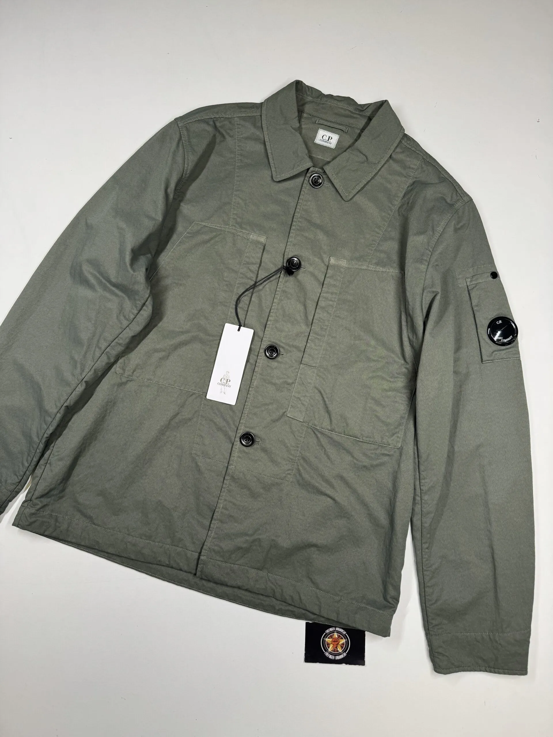 C.P. Company 157A Diagonal Flatt Nylon Overshirt in Grape Leaf - Image 1