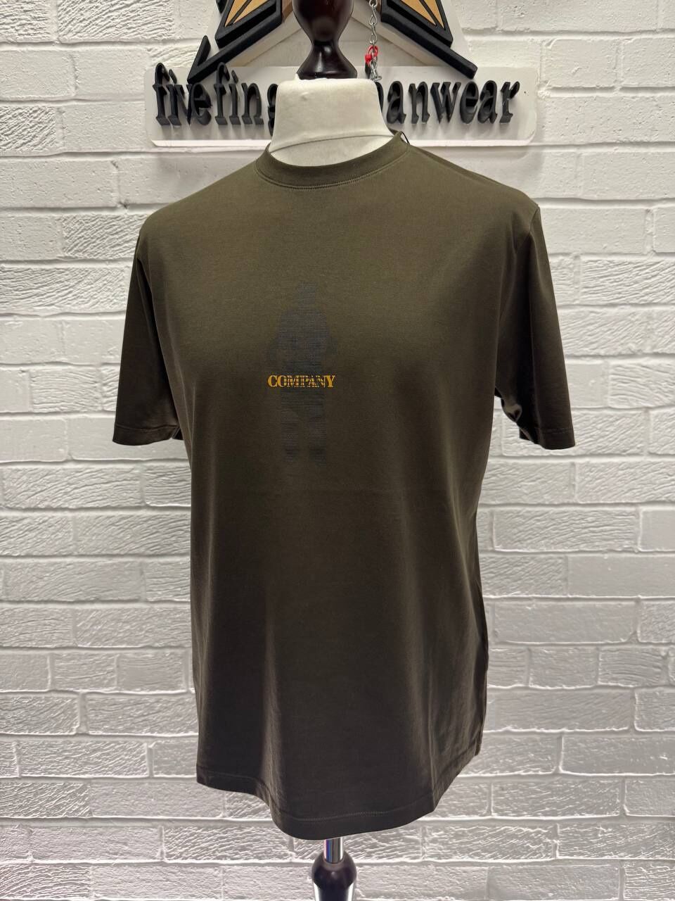 img_0791 CP COMPANY 164A 30/1 Jersey T-shirt in Green - Image 1