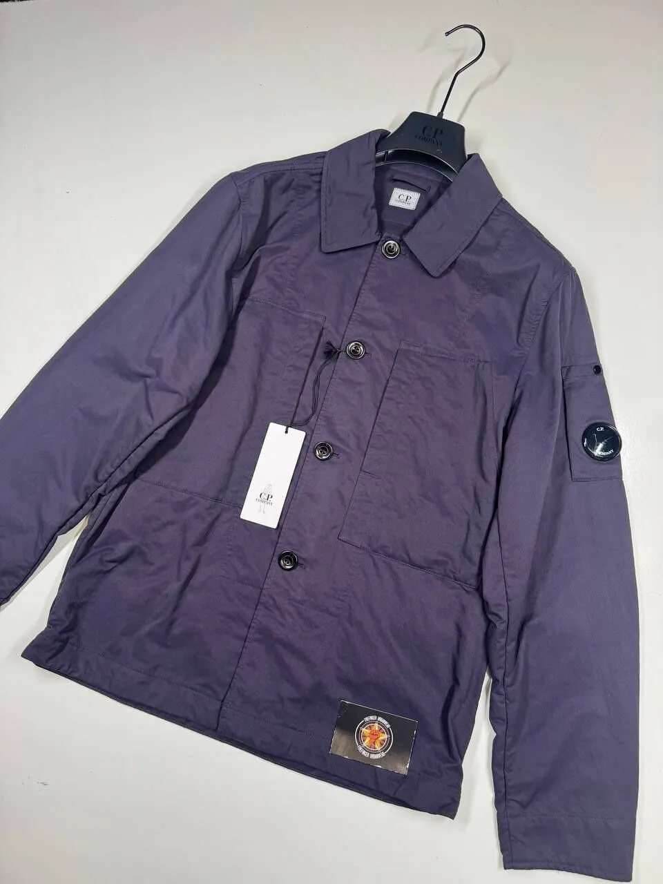 C.P. Company 157A Diagonal Flatt Nylon Overshirt in Blueprint.  - Small / p2p 21.5” - Image 1