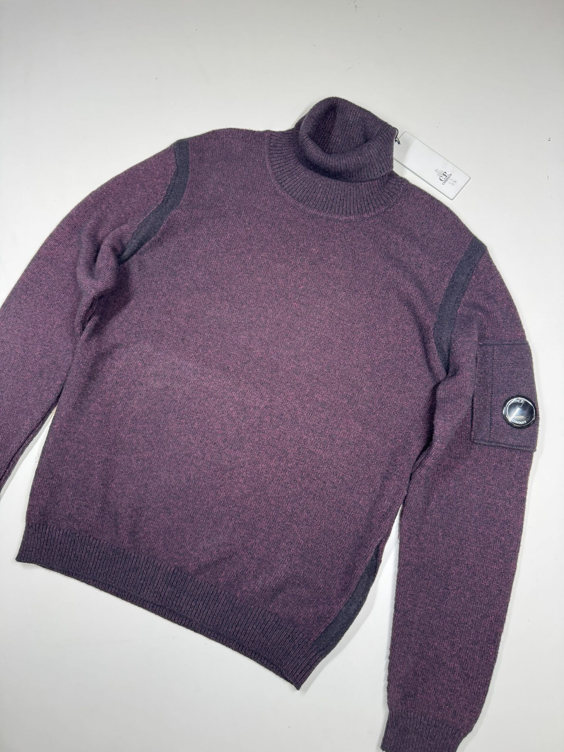 CP Company 257A  Fleece Knit Turtle Neck Sweater in potent purple / 790 - Image 1