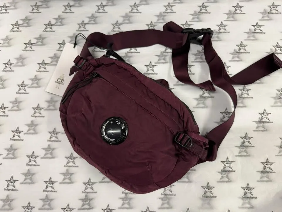Cp Company cross bag in nylon B.  Colour - Potent purple - Image 1