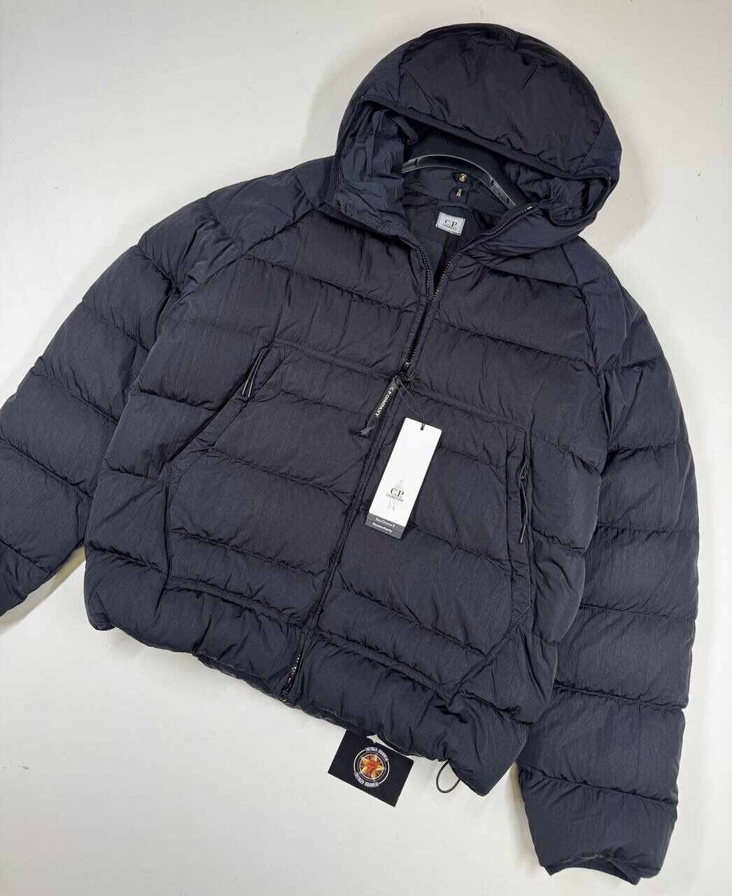 img_8368-3 CP COMPANY 027A Chrome R Down Goggle Jacket in Navy - Image 1