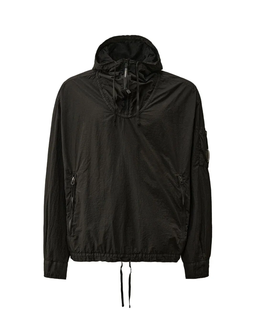 CP COMPANY 107A TAYLON L HOODED OVERSHIRT IN BLACK - Image 1