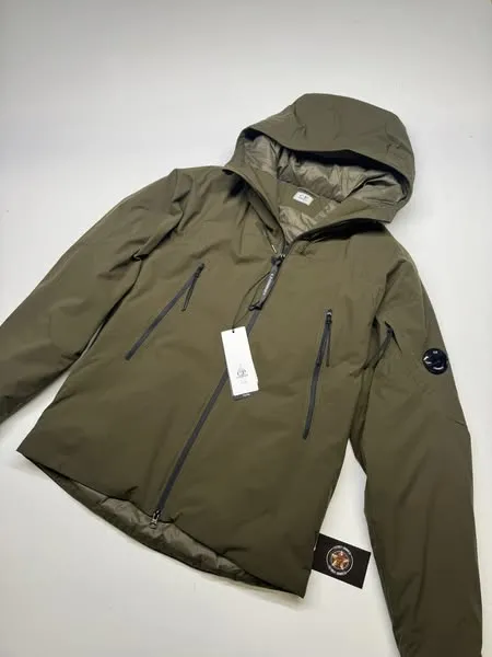 C.P. COMPANY Pro-Tek Hooded Primaloft Padded Jacket in Green