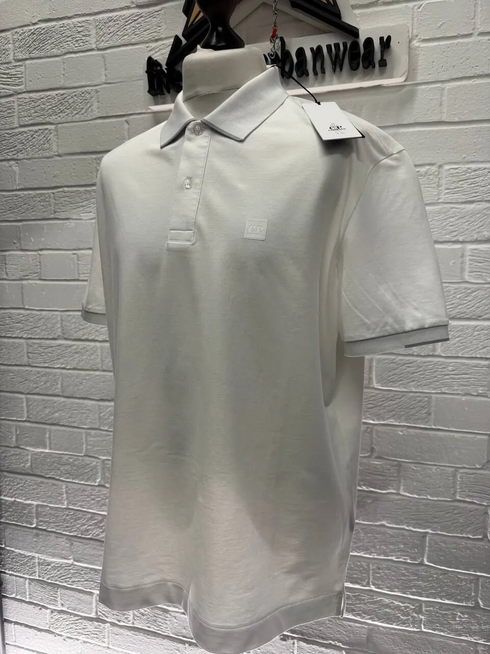 C.P COMPANY 118A STRETCH PIQUET POLO SHIRT IN WHITE -The Metropolis Series - Image 1
