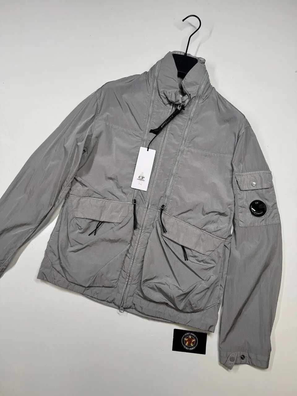 CP COMPANY 012A Chrome R Bomber Jacket in Grey - Image 1