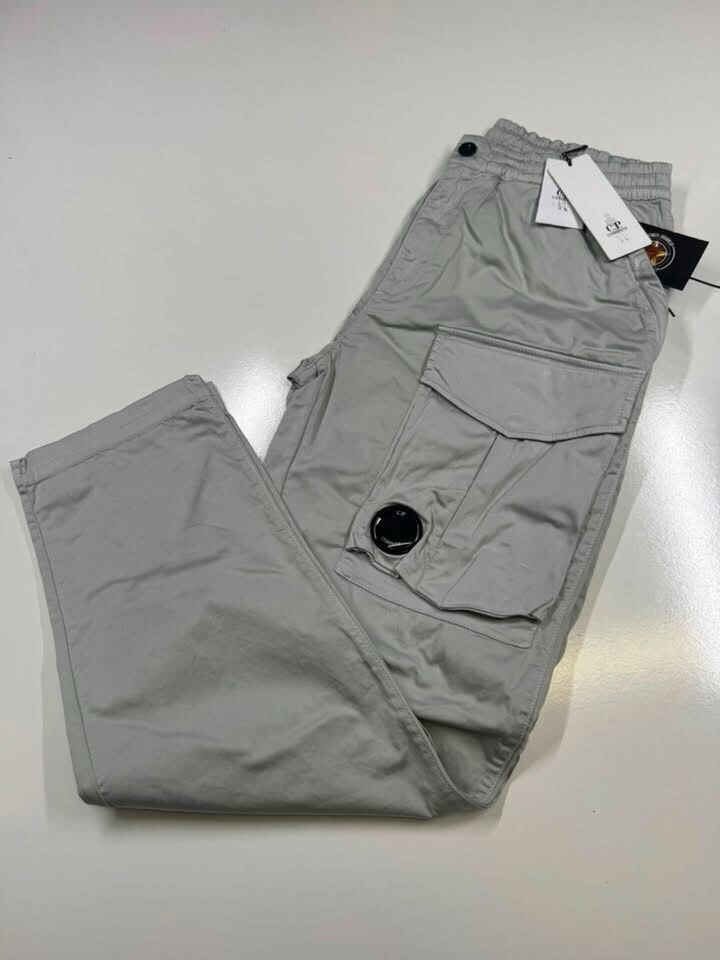 CP Company 169A Satin Stretch Cargo Pants in Grey - Size 48 / W32”/L33” - Image 1