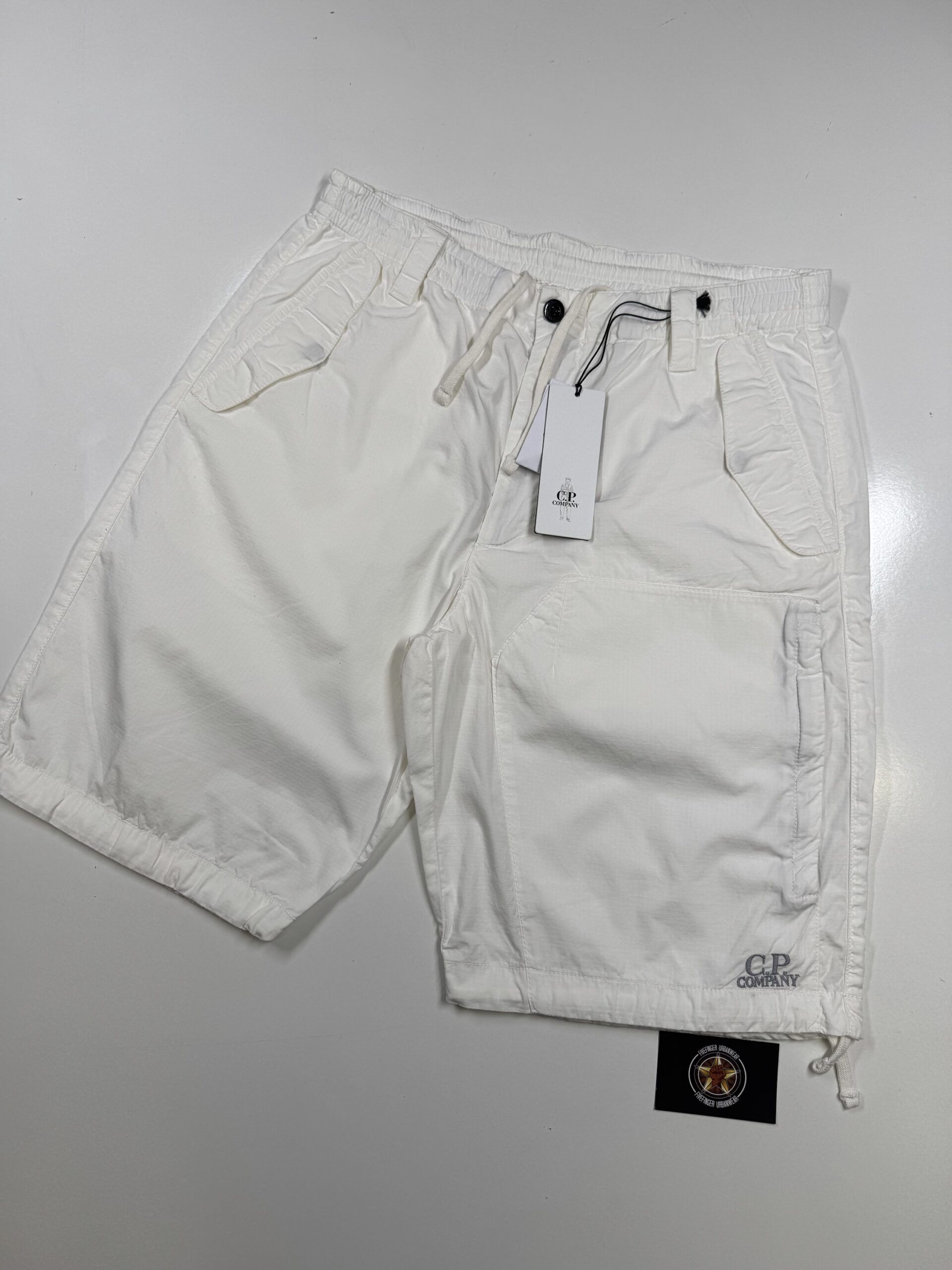 CP Company 273A   Bermuda Cargo shorts in Cotton rip- stop in White / 103 - Image 1